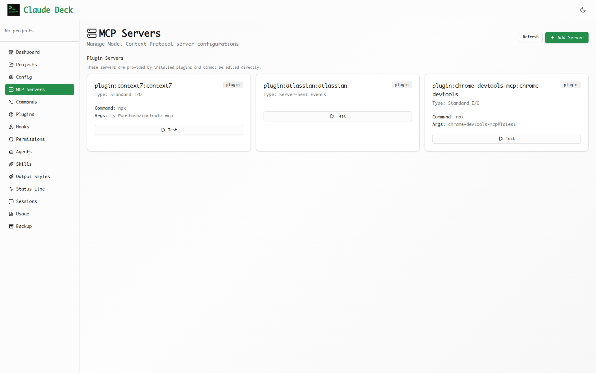 MCP Server Management